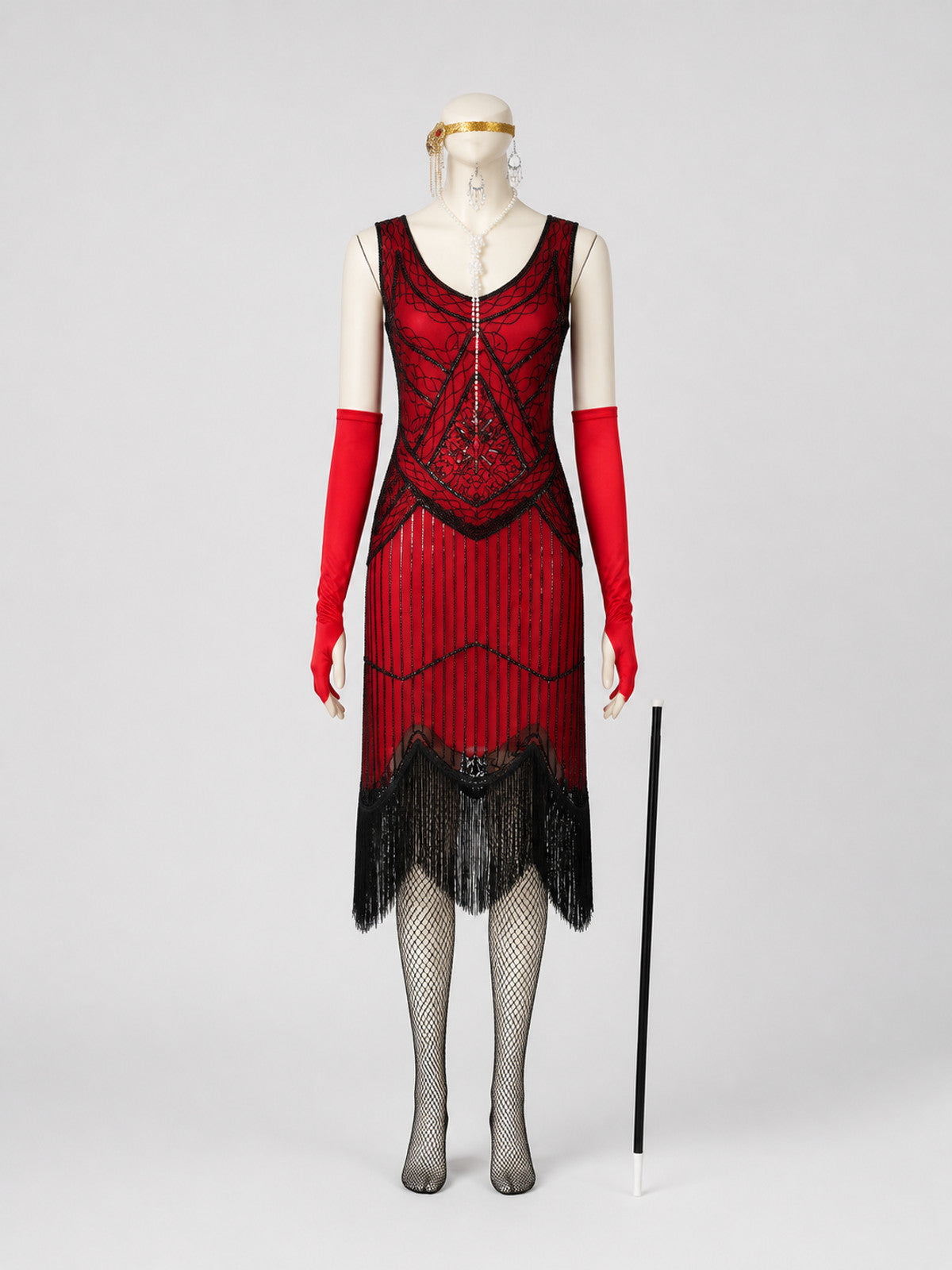 1920s Sequin and Fringe Stage Costume Costumes detail