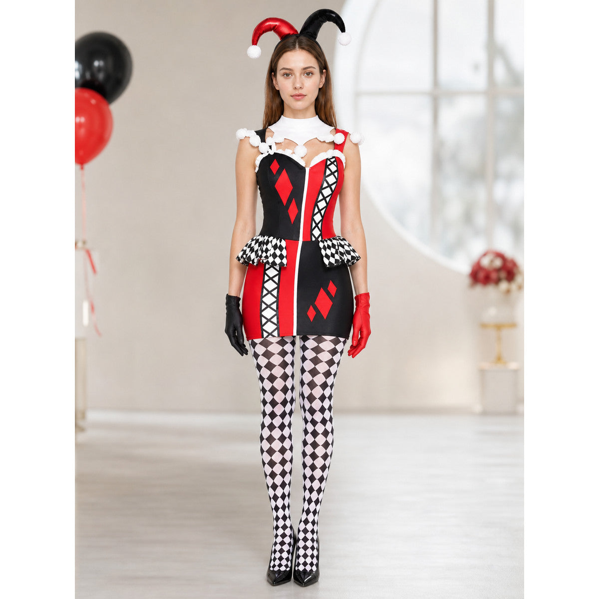 Harlequin Costume for Stage and Halloween lifestyle view