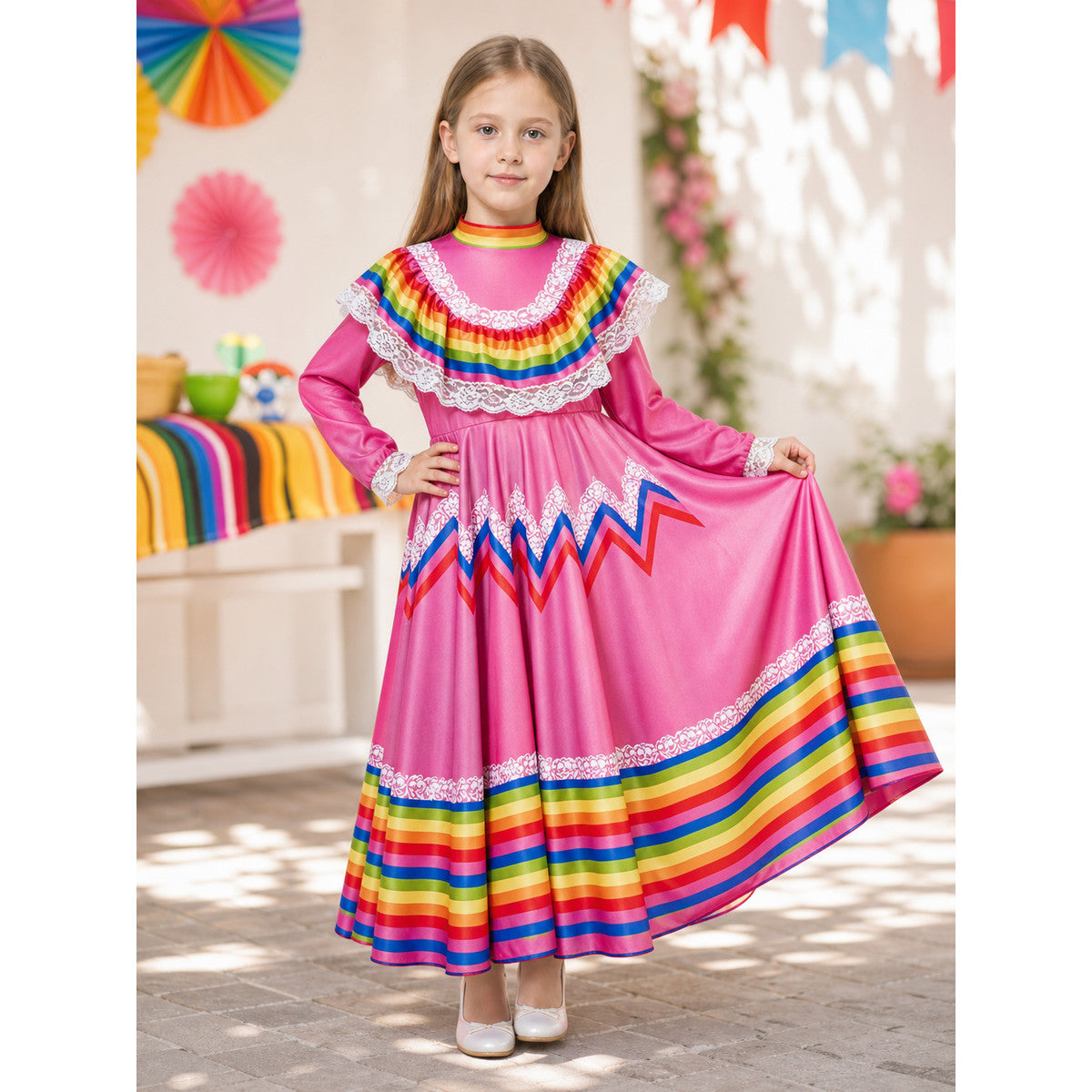Bright Carnival Dress in Mexican Style lifestyle