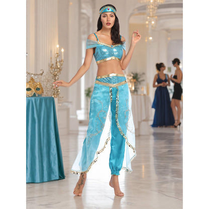 Themed Costume with Sequins and Harem Pants