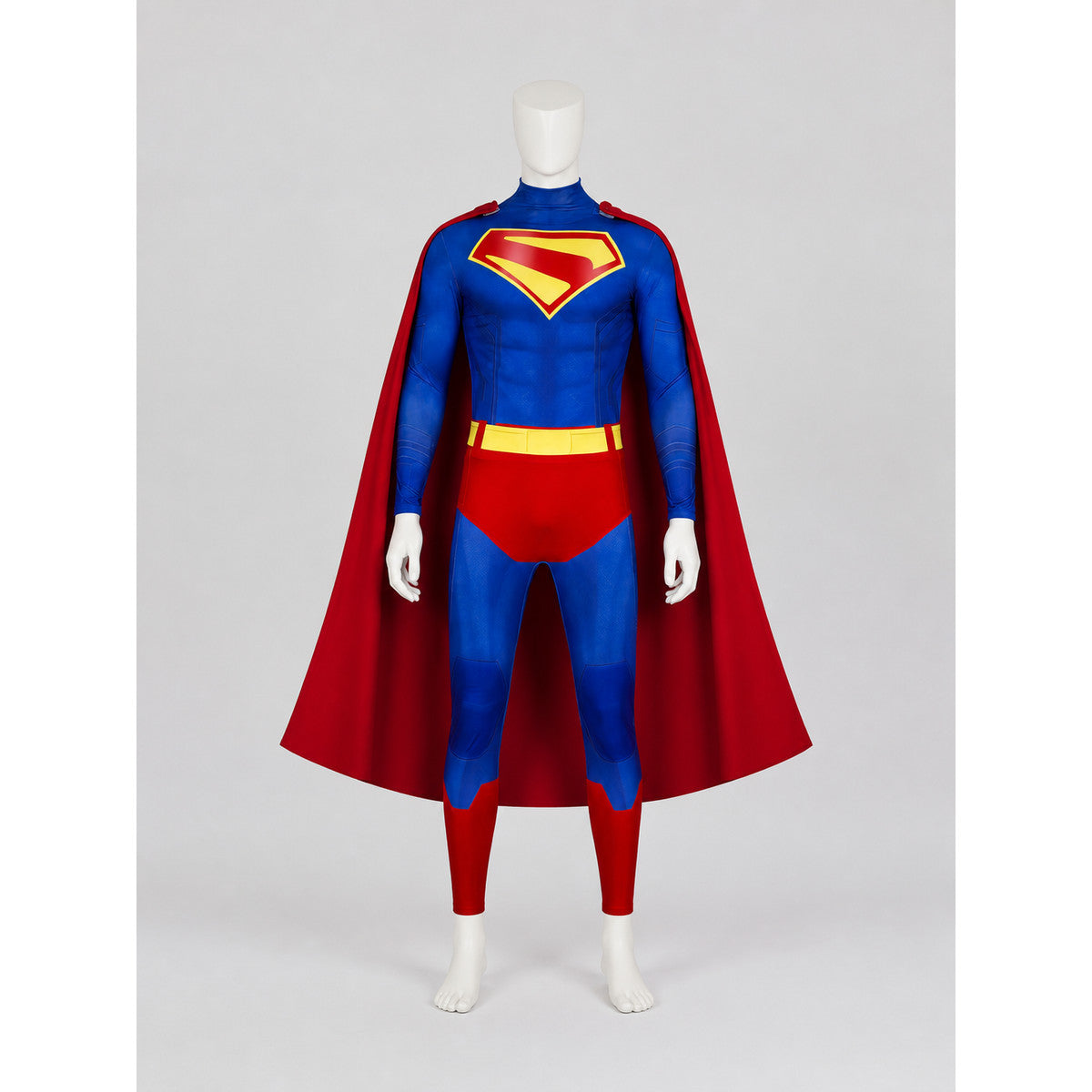 Superman Costume, One-Piece, with Cape, Red and Blue side view