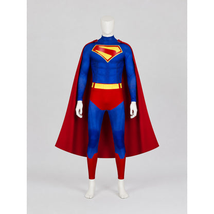 Superman Costume, One-Piece, with Cape, Red and Blue side view