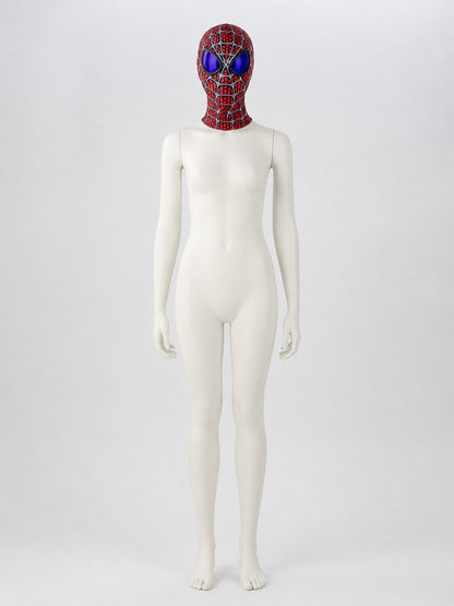 Red and Black Full-Face Cosplay Mask side view