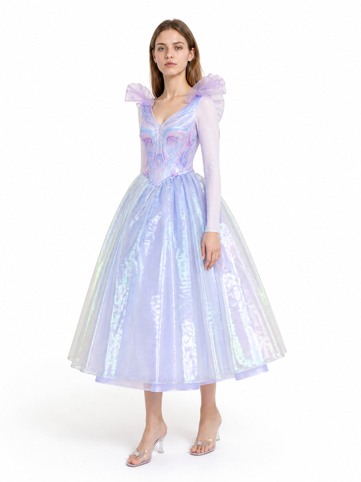 Light Purple Cosplay Dress with Full Skirt for Glinda