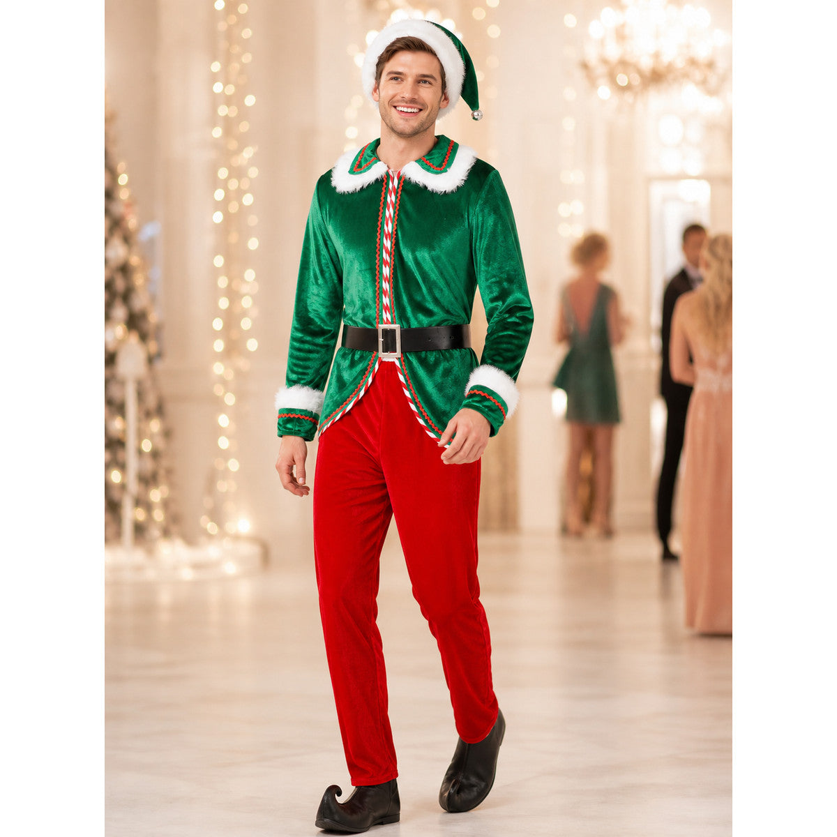 Christmas Character Costume with Hat and Belt