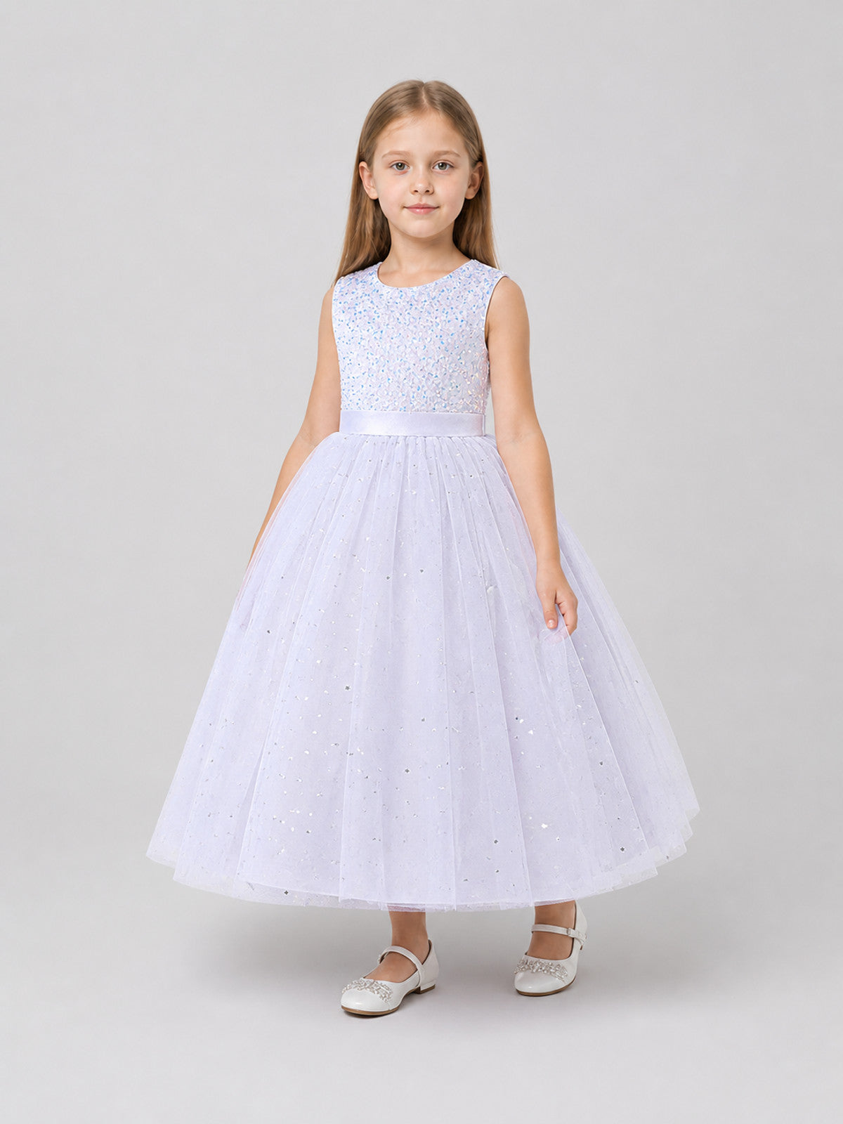 Long Princess Dress with Sequins and Pattern Costume Dresses detail
