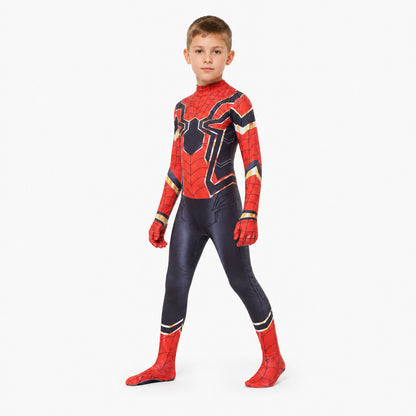 Spider-Man Costume with Mask, Red with Black Pattern Costume Masks detail