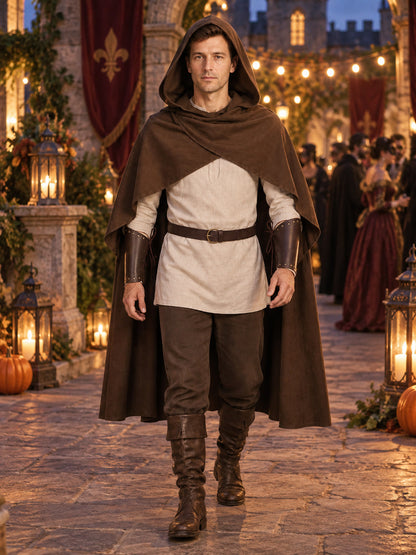 Loose-Fit Cloak Cape — an outer layer worn over clothing, suitable for everyday