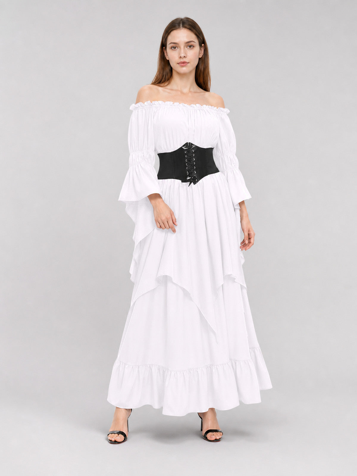 Medieval Maxi Dress with Corset Panel Costume Dresses detail
