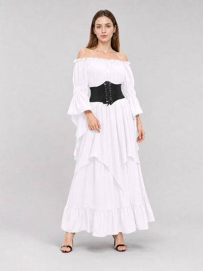 Medieval Maxi Dress with Corset Panel Costume Dresses detail