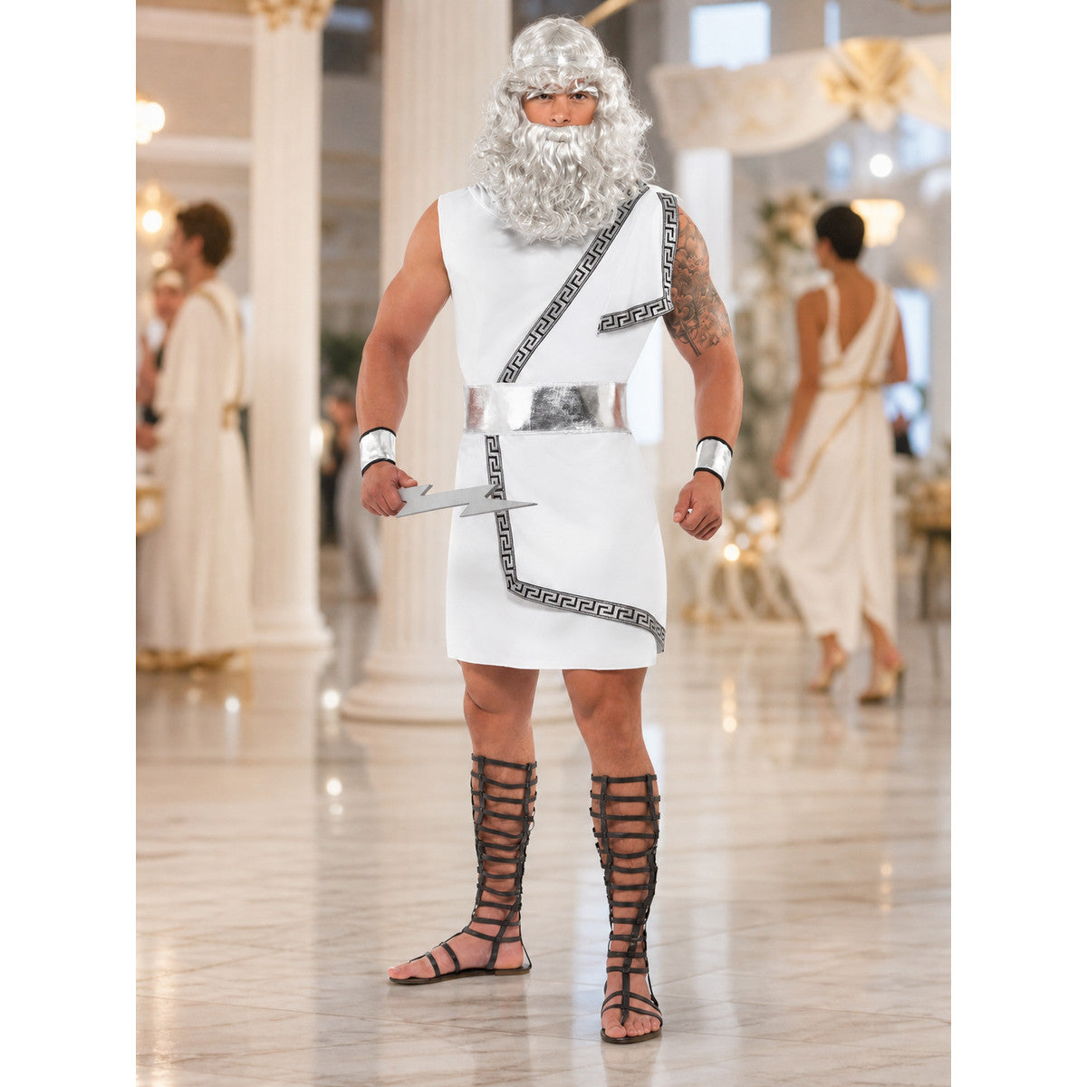 Ancient Greek Stage Costume with Meander and Belt lifestyle view