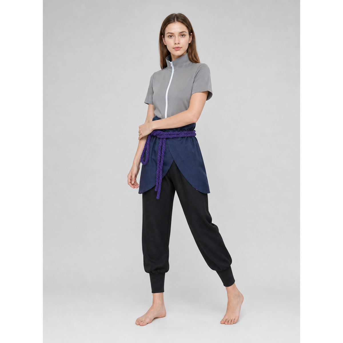 Sasuke Uchiha Cosplay Costume: Top and Pants