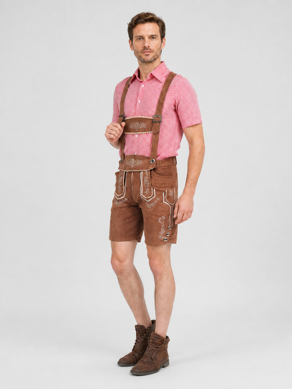 Bavarian Costume with Shirt and Suspender Shorts Costumes detail