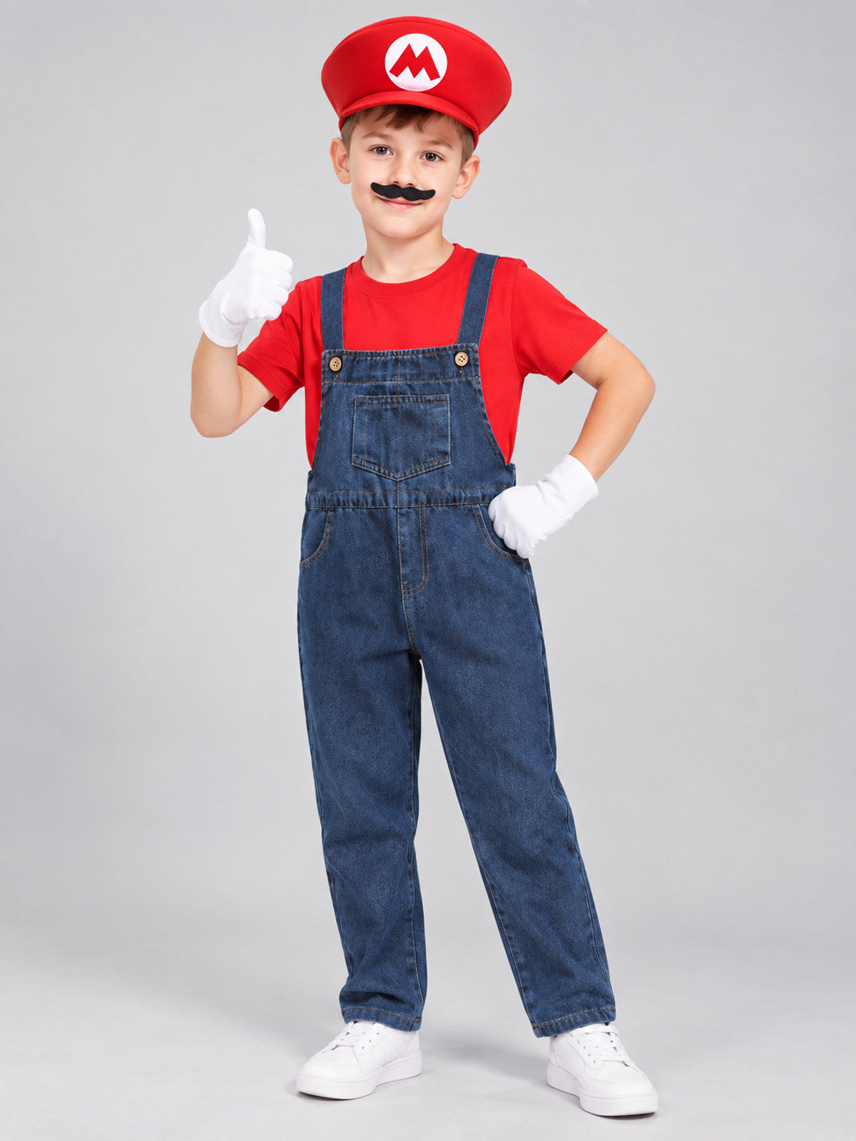 Children’s Mario Costume with Cap and Mustache product detail