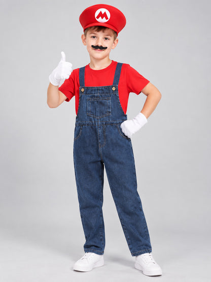 Children’s Mario Costume with Cap and Mustache product detail