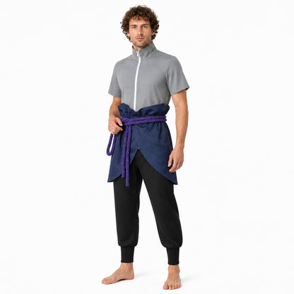 Sasuke Naruto Cosplay Costume Set with Belt Costumes detail