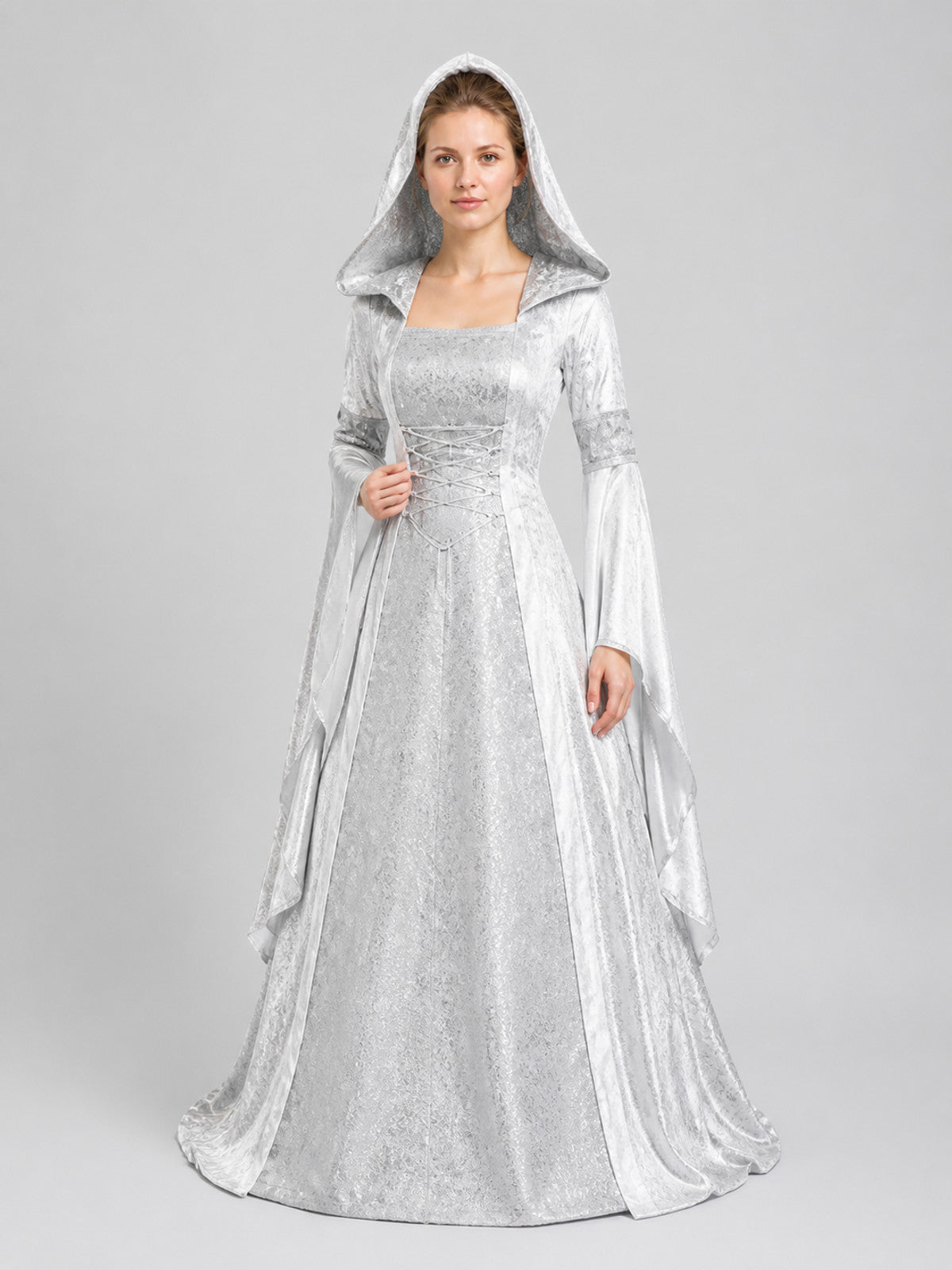 Long Hooded Dress, Medieval Cosplay