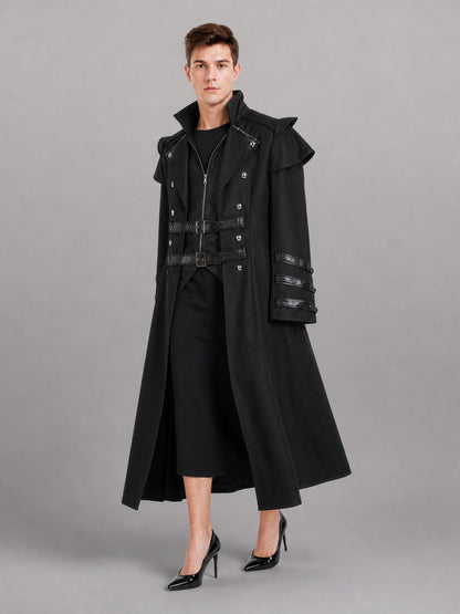 Long Black Gothic Carnival Cape