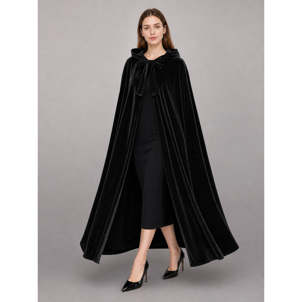 Black Hooded Halloween Cloak, Long and Loose-Fitting occasion guide