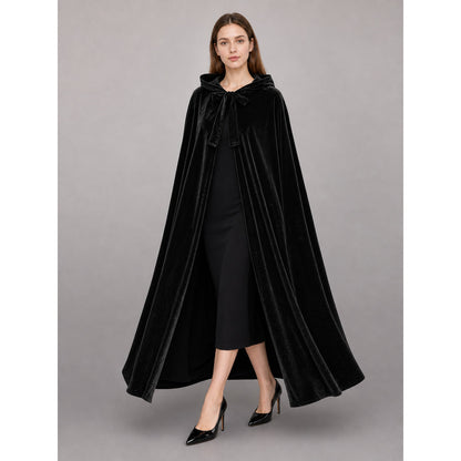 Black Hooded Halloween Cloak, Long and Loose-Fitting occasion guide