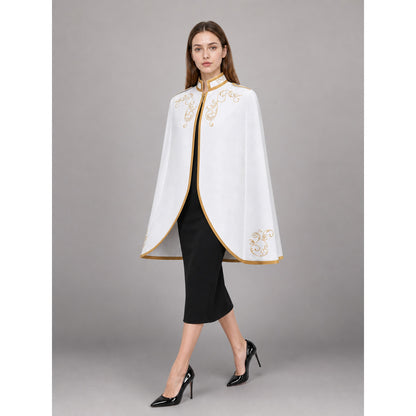 White carnival jacket with gold trim occasion guide