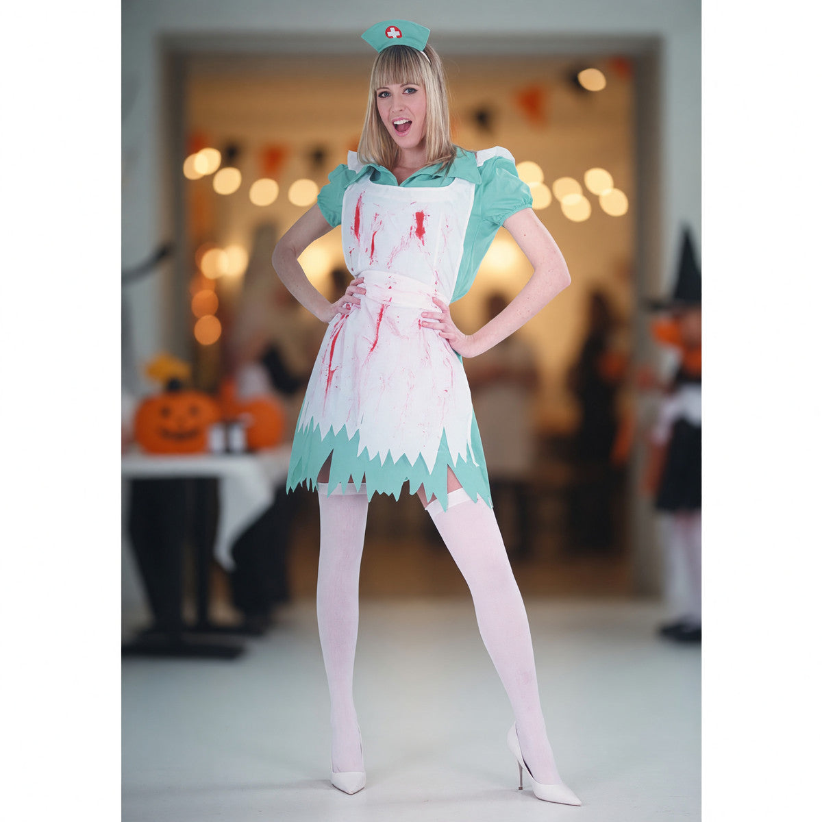 Costume with Apron, Cap, and Stockings