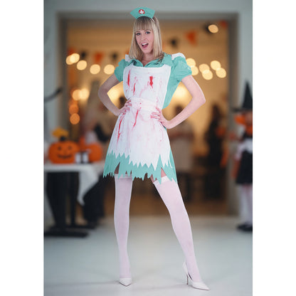 Costume with Apron, Cap, and Stockings