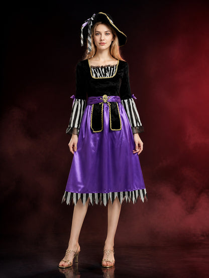 Retro Pirate Costume Set with Hat for Halloween main product view