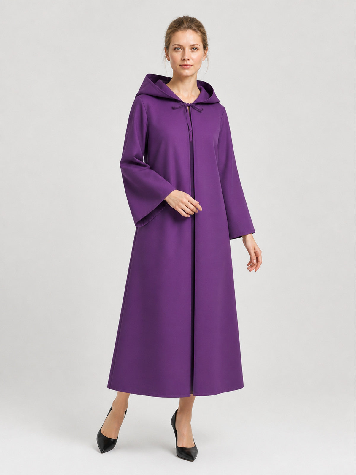 Purple Long Hooded Cloak for Cosplay Costume Capes detail