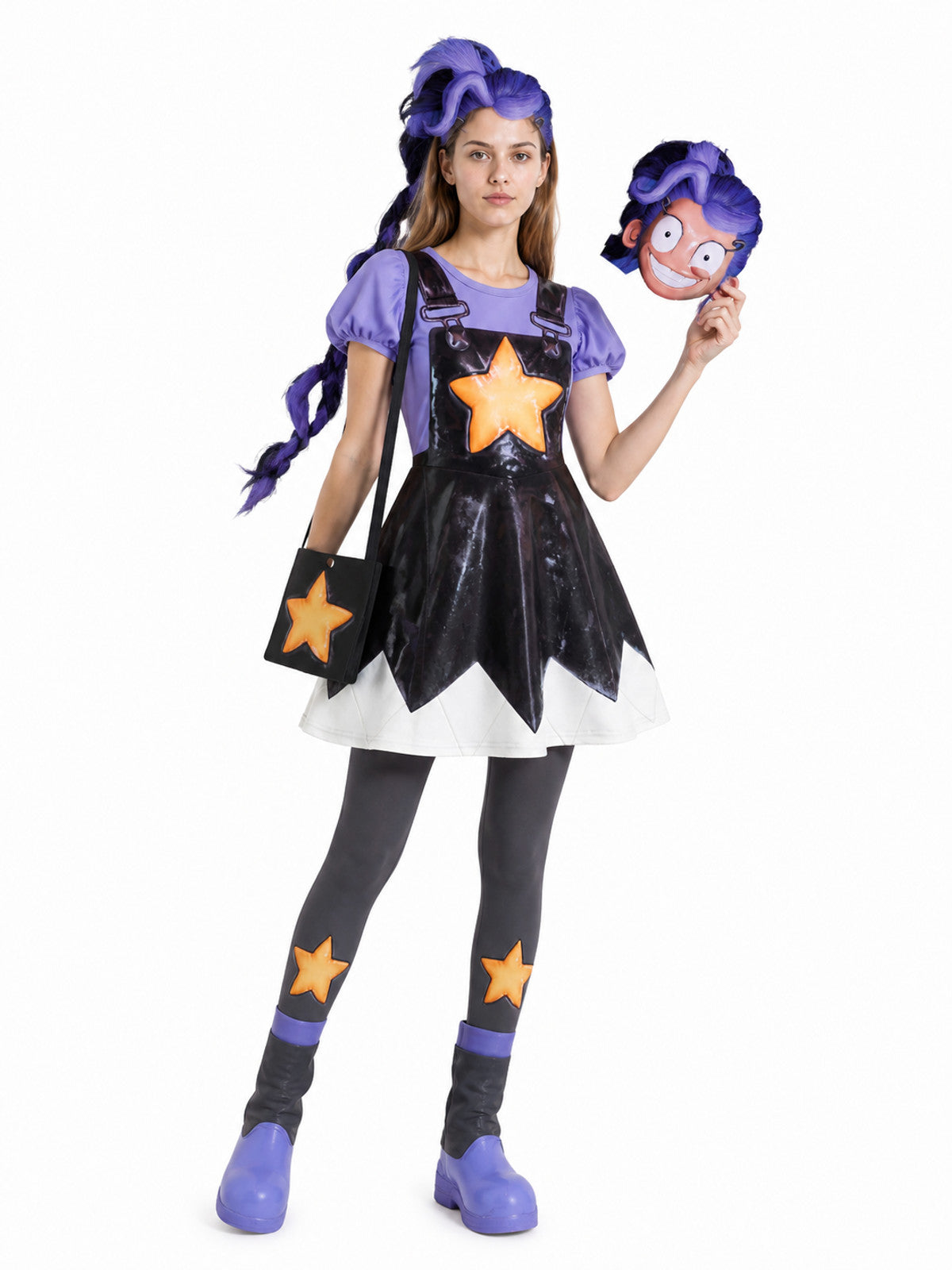 Children's Carnival Costume Character: Dress, Mask, and Bag