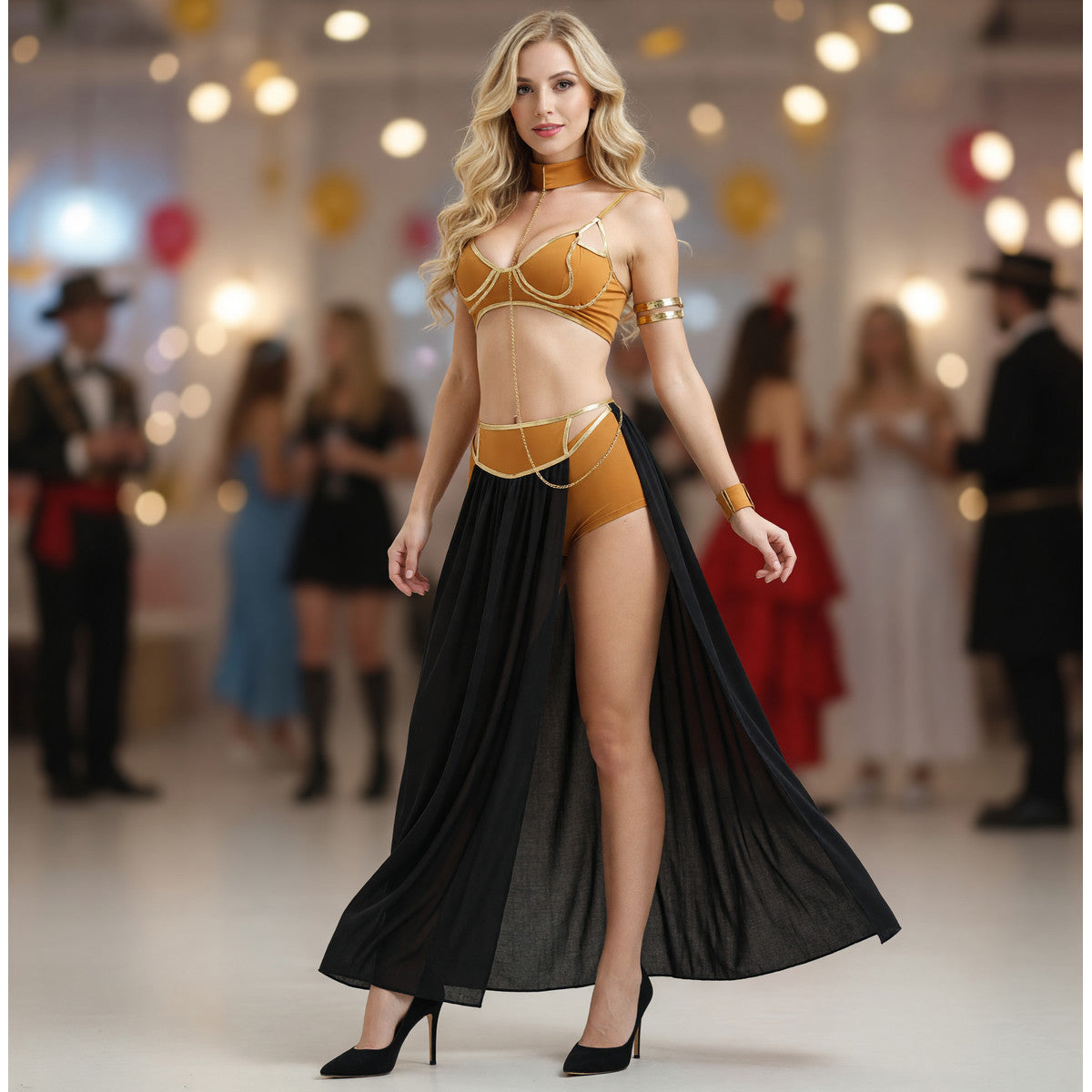 Egyptian-Style Costume with Gold Accents