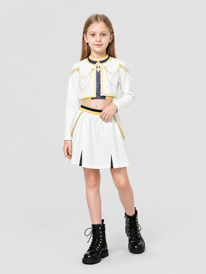 Kids' Demon Huntress Costume with Top and Skirt