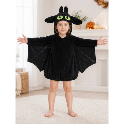Bat Costume Jumpsuit with Hood and Wings lifestyle