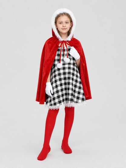 Cindy Lou Who “The Grinch” Costume with Cape and Tights