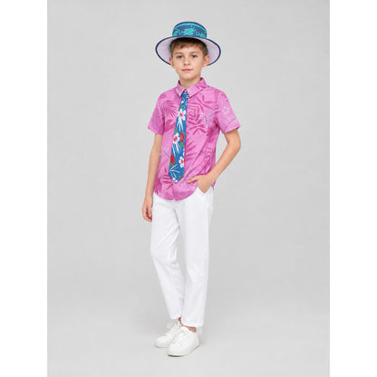 Nick Cosplay Costume: Shirt, Pants, Tie, Hat on-model front view
