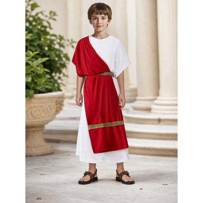 Ancient Greek-Style Costume with Red Draping lifestyle view 2