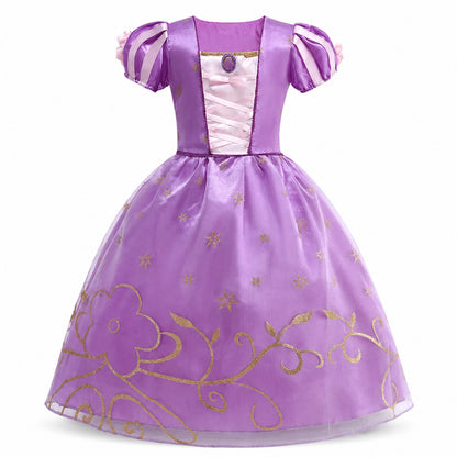 2026 Girl Princess Dress Costume Princess Cosplay Halloween Carnival Party Vestidos Kid Dress - Color:F