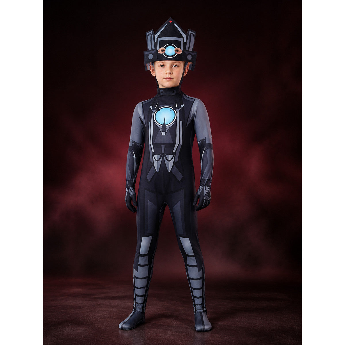 Skibidi Toilet Cameraman Cosplay Bodysuit with Headpiece, Printed Mechanical main product view