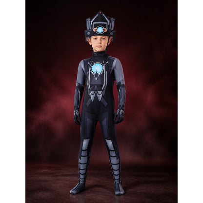 Skibidi Toilet Cameraman Cosplay Bodysuit with Headpiece, Printed Mechanical main product view