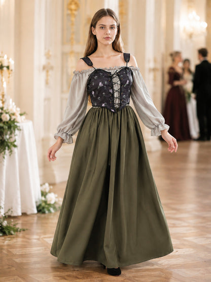 Carnival Costume with Long Dress and Vest lifestyle view