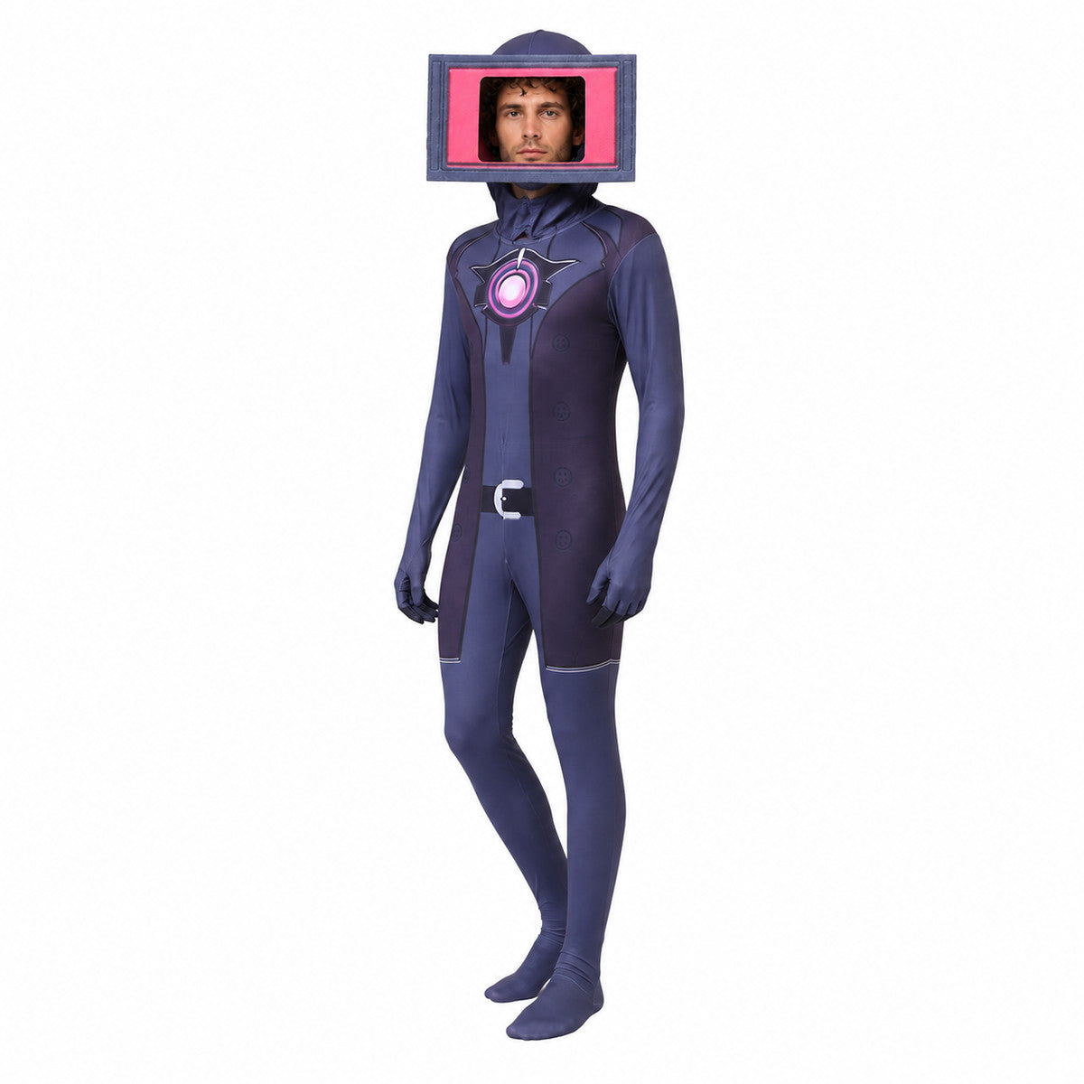 TV Man Cosplay Jumpsuit Costumes detail