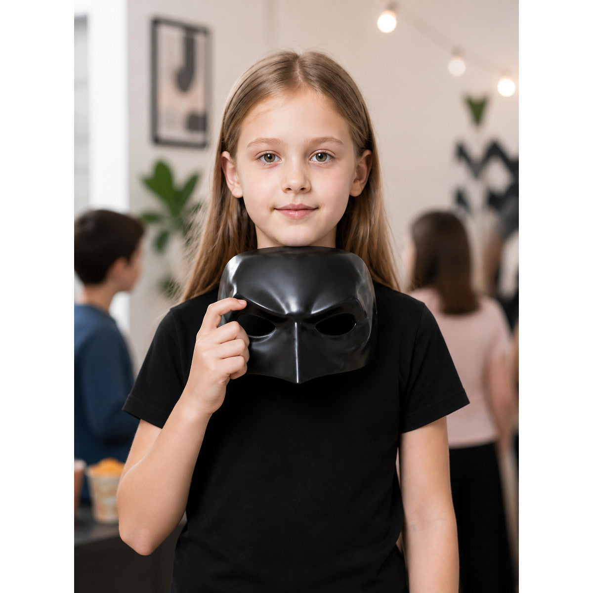 Black Carnival Mask for Halloween and Cosplay lifestyle view