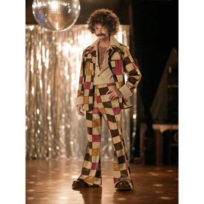 Retro 70s Disco Costume, Patchwork lifestyle view
