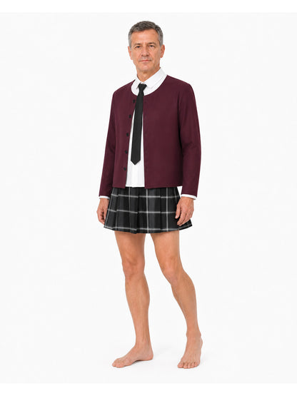 Cosplay Costume: Cardigan, Shirt, Tie, Skirt Costumes detail
