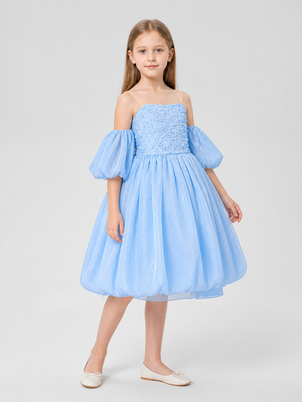 Children’s Dress with a Full Skirt and Floral Detail product detail