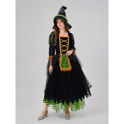 Witch Costume with Pointed Hat for Cosplay