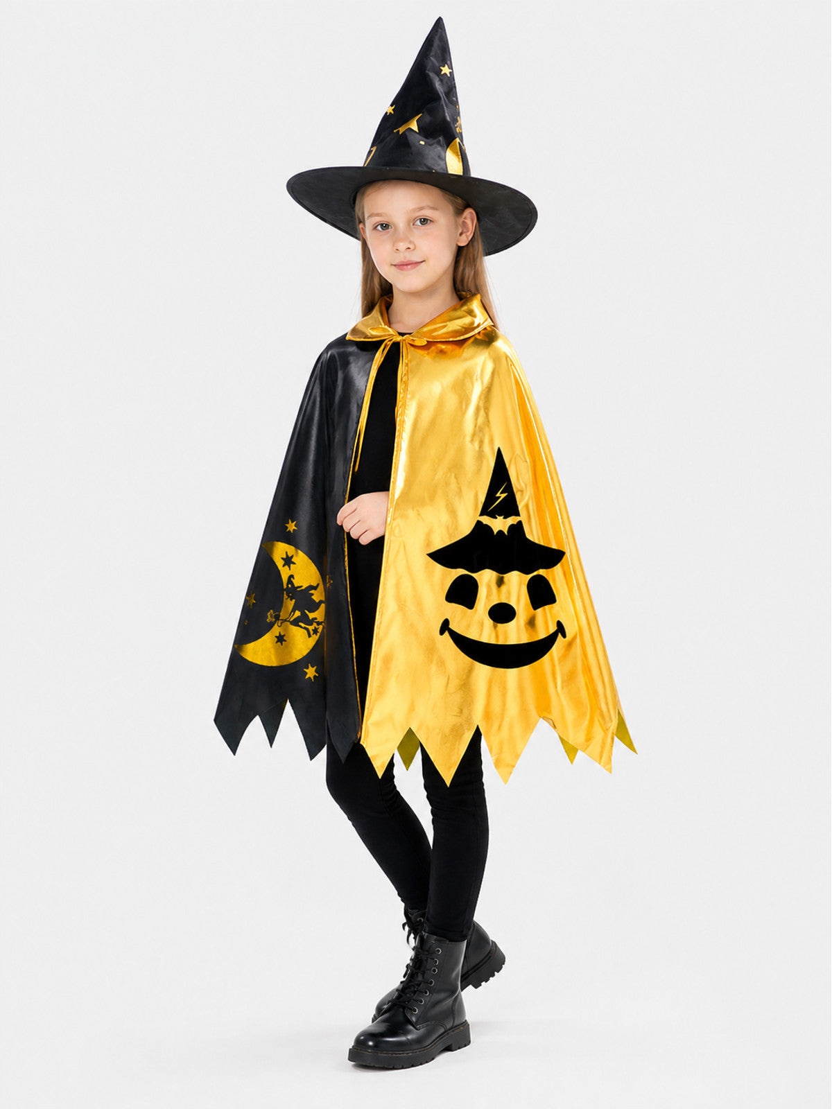 Carnival Costume with Cape and Pointed Hat Costume Capes detail