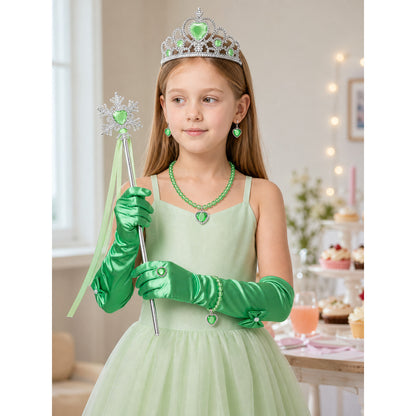 Carnival Crown Headpiece with Green and Silver lifestyle view