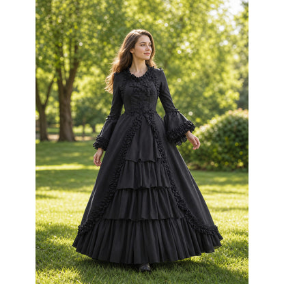 Gothic Lolita Dress with Long Sleeves and Lace lifestyle
