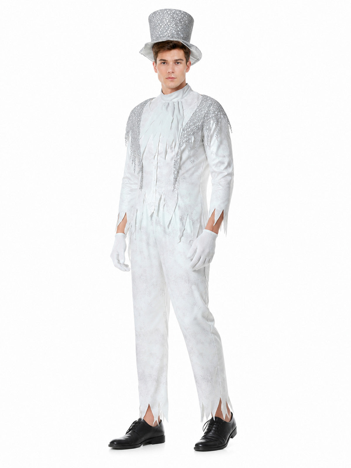 Carnival Jumpsuit with Ragged Edges and Collar Costumes detail